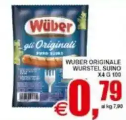 Pewex Wuber originale wurstel suino x4 offerta