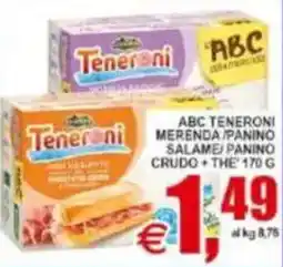 Pewex Abc merenda panino salame panino crudo + the offerta