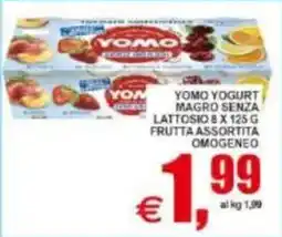 Pewex Yomo yogurt magro senza lattosio frutta offerta