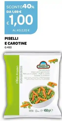 Ekom Greens piselli e carotine offerta
