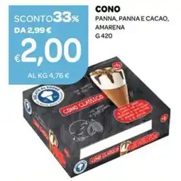Ekom Cono panna, panna e cacao, amarena offerta