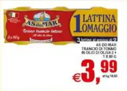 Pewex As do mar trancio di tonno in olio di oliva offerta