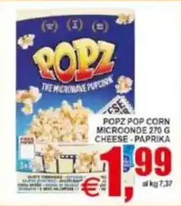 Pewex Popz pop corn microonde, cheese, paprika offerta
