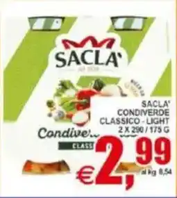 Pewex Sacla condiverde classico, light offerta