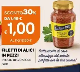 Ekom Calata de mari filetti di alici in pezzi offerta