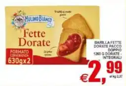 Pewex BARILLA FETTE DORATE PACCO DOPPIO dorate, integrali offerta