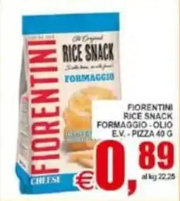 Pewex Fiorentini rice snack formaggio, olio, E.V. pizza offerta
