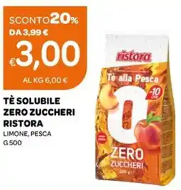 Ekom Tè solubile zero zuccheri RISTORA offerta