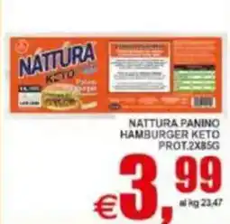 Pewex Nattura panino hamburger keto prot. offerta