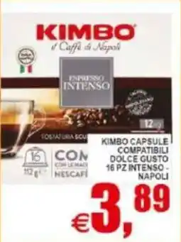 Pewex Kimbo capsule compatibili dolce gusto intenso, napoli offerta