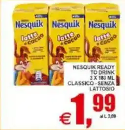 Pewex Nesquik ready to drink classico, senza lattosio offerta