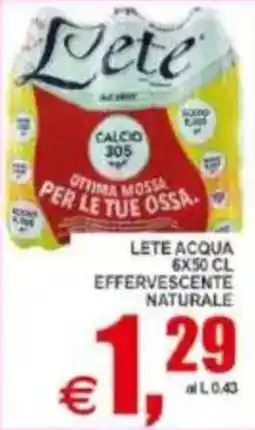 Pewex Lete acqua effervescente naturale offerta