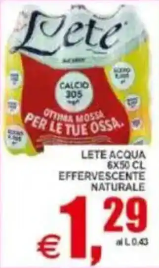 Pewex Lete acqua effervescente naturale offerta