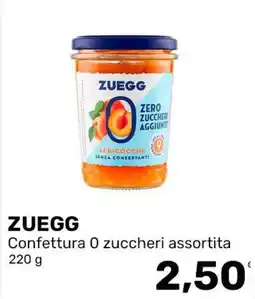 Iper Tosano ZUEGG Confettura 0 zuccheri offerta