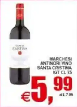 Pewex Marchesi antinori vino santa cristina igt offerta