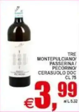 Pewex Tre montepulciano passerina/ pecorino cerasuolo doc offerta