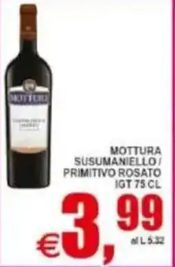 Pewex Mottura susumaniello/ primitivo rosato igt offerta
