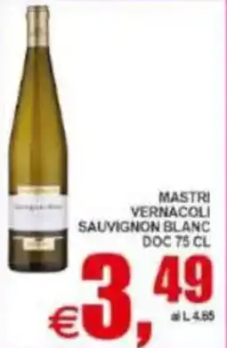 Pewex Mastri vernacoli sauvignon blanc doc offerta