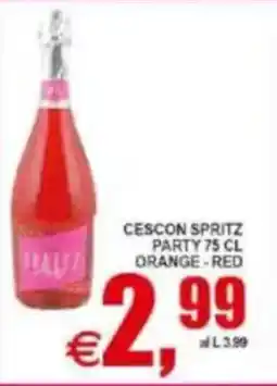 Pewex Cescon spritz party orange, red offerta