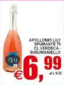 Pewex Apollonio lily spumante verdeca, susumaniello offerta