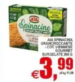 Pewex Aia spinacina grancroccante, cot. viennese gourmet surgelate offerta