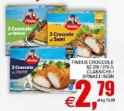 Pewex Findus croccole lassiche spinaci/semi offerta