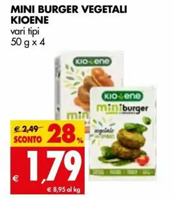 Tigros Kioene Mini Burger Vegetali 50g x 4 offerta
