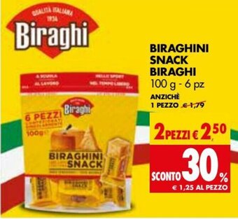 Tigros Biraghi Biraghini Snack 100g - 6pz offerta