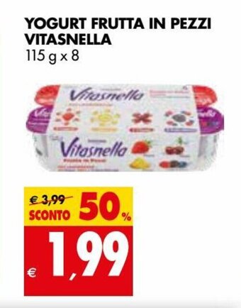 Tigros Vitasnella Yogurt Frutta in Pezzi 115g x 8 offerta