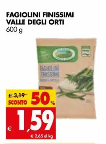 Tigros Fagiolini Finissimi Valle Degli Orti 600g offerta