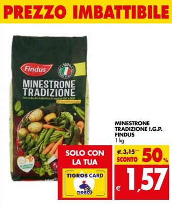 Tigros Findus Minestrone Tradizione I.G.P. 1kg offerta