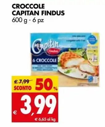 Tigros Capitan Findus Croccole 600g - 6pz offerta
