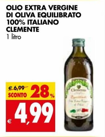 Tigros Clemente Olio Extra Vergine di Oliva Equilibrato 100% Italiano 1 litro offerta