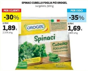 Coop Spinaci offerta