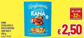 Rana sfogliavelo pasta ripiena