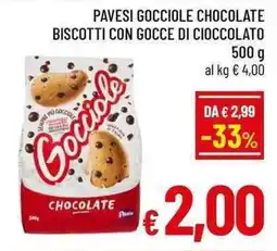 A&O Pavesi gocciole chocolate biscotti con gocce di cioccolato offerta