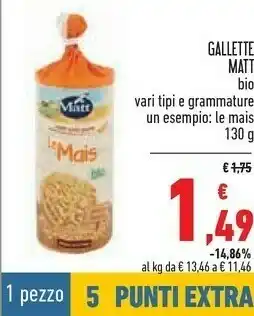 Conad Gallette di mais offerta