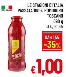 A&O Le stagioni d'italia passata 100% pomodoro toscano offerta