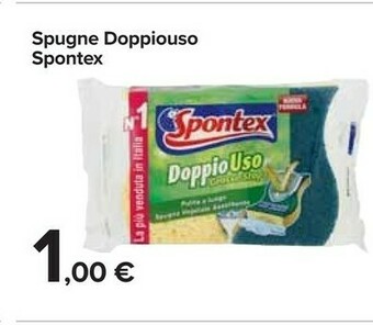 Carrefour Market Spontex spugne doppiouso offerta