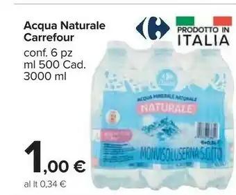 Carrefour Market Carrefour acqua naturale offerta