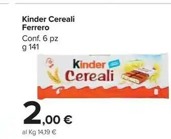Carrefour Market Kinder cereali offerta