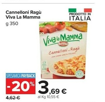 Carrefour Market Cannelloni ragu viva la mamma offerta