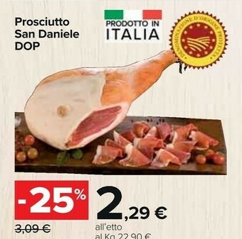 Carrefour Market Prosciutto san daniele dop offerta