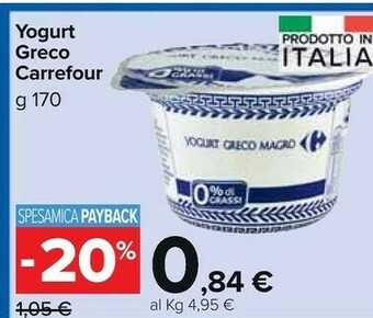 Carrefour Market Carrefour yogurt greco offerta