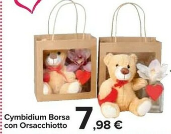 Carrefour Market Cymbidium borsa con orsacchiotto offerta