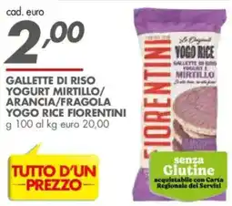Italmark Gallette di riso yogurt mirtillo/ arancia/fragola yogo rice FIORENTINI offerta