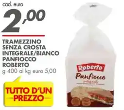 Italmark Tramezzino senza crosta integrale/bianco panfiocco ROBERTO offerta