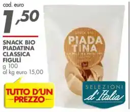Italmark Snack bio piadatina classica FIGULÌ offerta