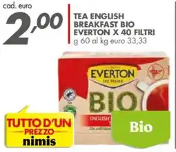 Italmark Tea english breakfast bio EVERTON offerta