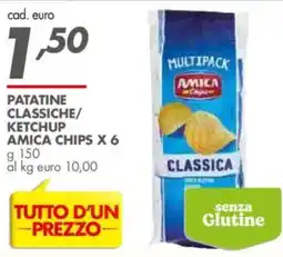 Italmark Patatine classiche/ ketchup AMICA CHIPS X 6 offerta